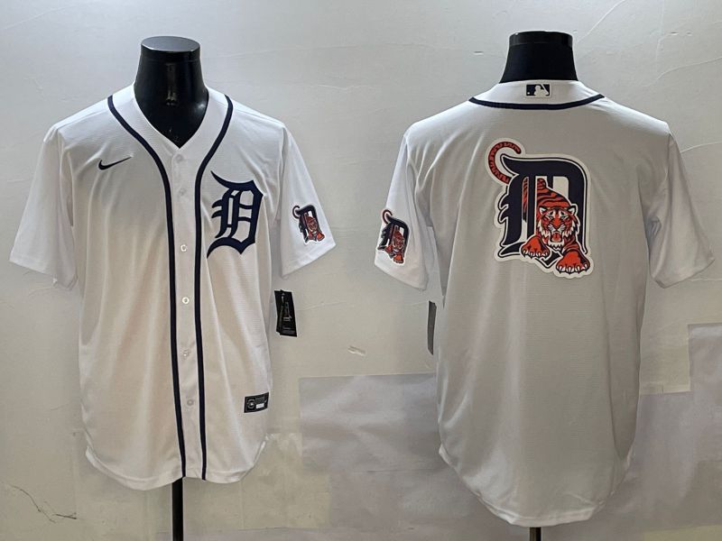 Men Detroit Tigers Blank White Game 2025 Nike MLB Jersey style 3->detroit tigers->MLB Jersey